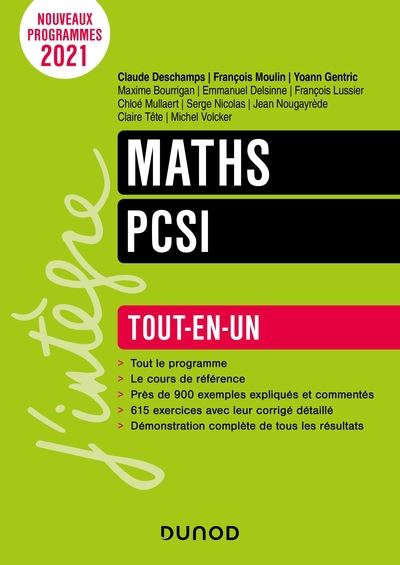 Maths PCSI : tout-en-un : nouveaux programmes 2021