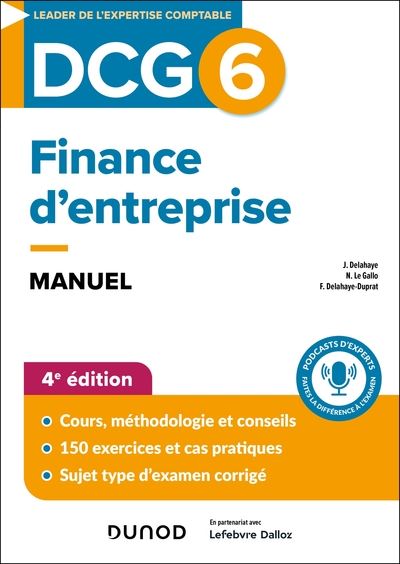 DCG 6, finance d'entreprise : manuel