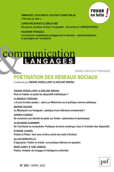Communication et langages 2020, n.203