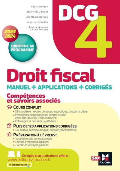 DCG 4 - Droit fiscal - Manuel et applications - Millésime 2023-2024