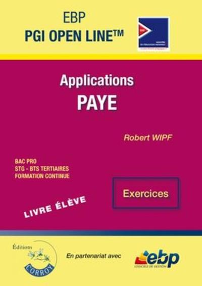EBP PGI Open Line Ligne PME : le module paye : livre élève
