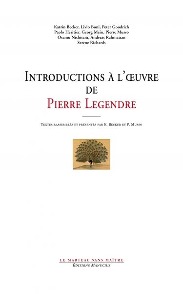 Une introduction à la philosophie de Pierre Legendre